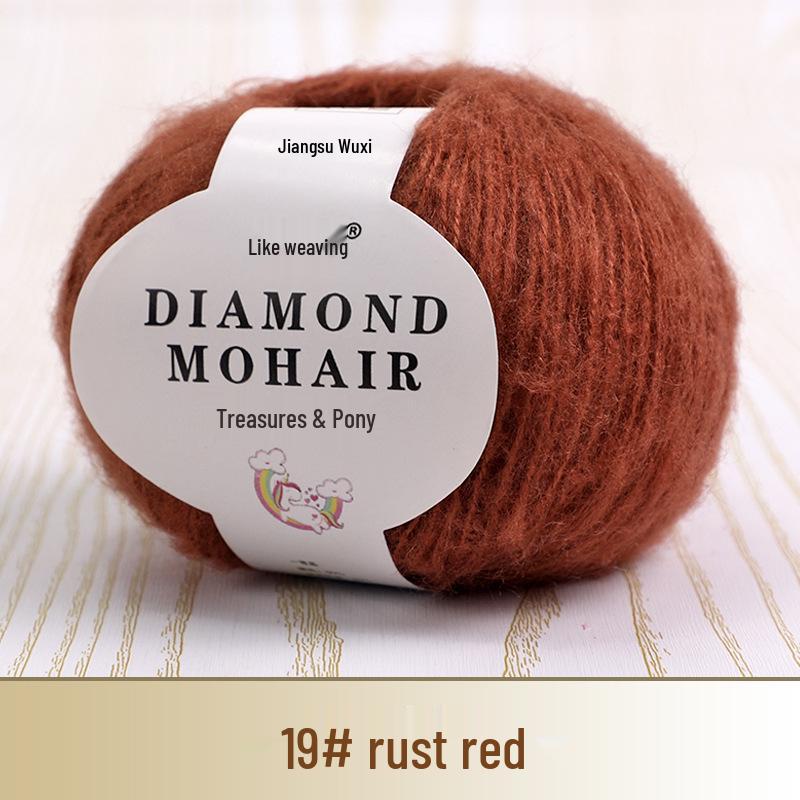 Young Mohair Sweater & Baby Scarf Shawl with Matching Fine Wool Hand-Woven Crochet Bag DIY Kit