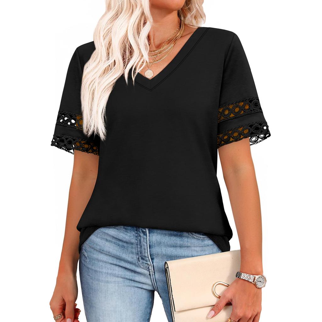 Women's Fashion Casual V-Neck T-Shirt Top