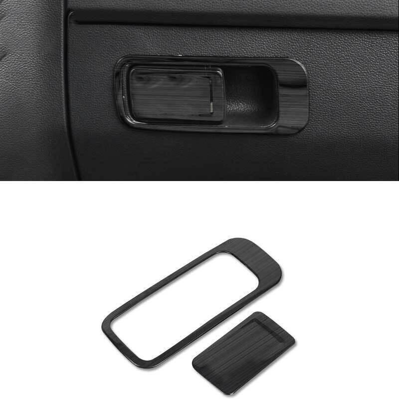 Black Titanium Co-Pilot Storage Box Handle Cover For VW Tiguan 2018-2023 2024