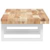 Wall Shelf Under Sink, Steel and Solid Acacia Wood