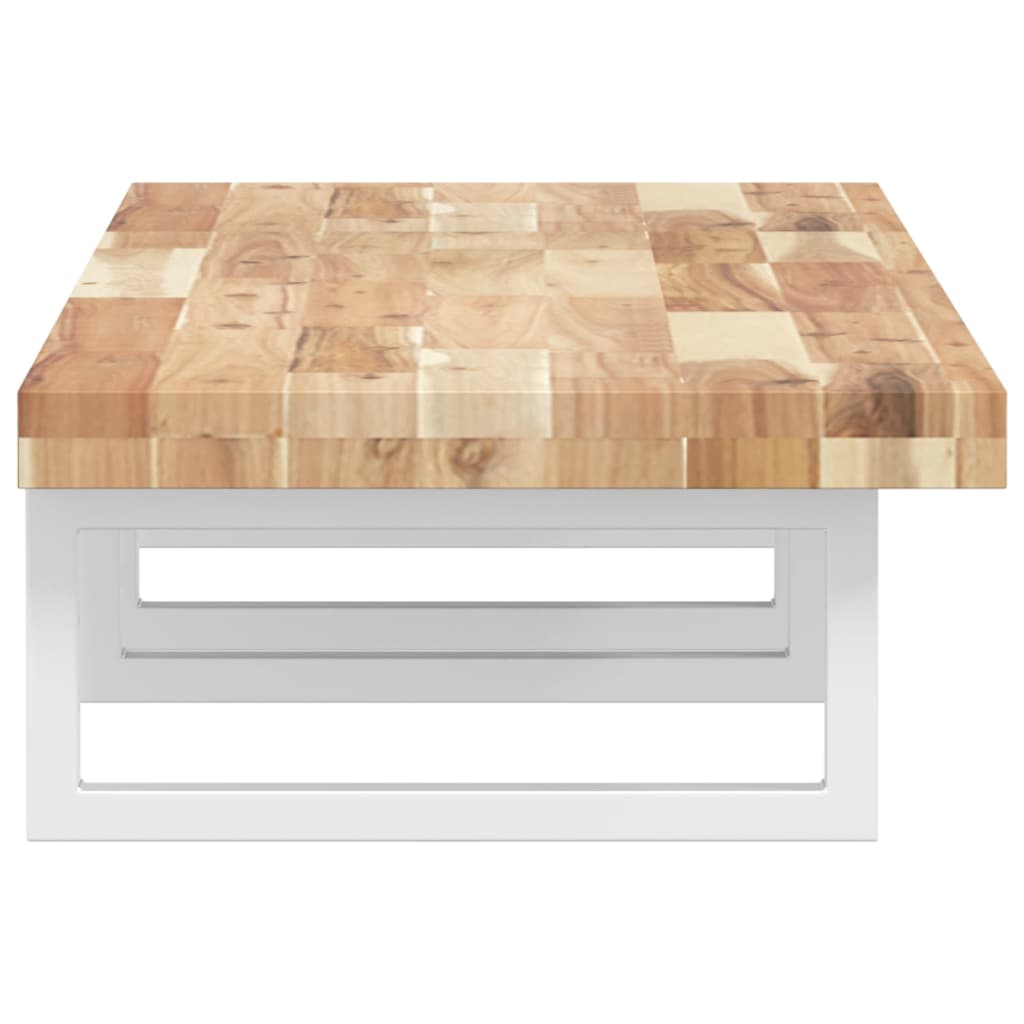 Wall Shelf Under Sink, Steel and Solid Acacia Wood