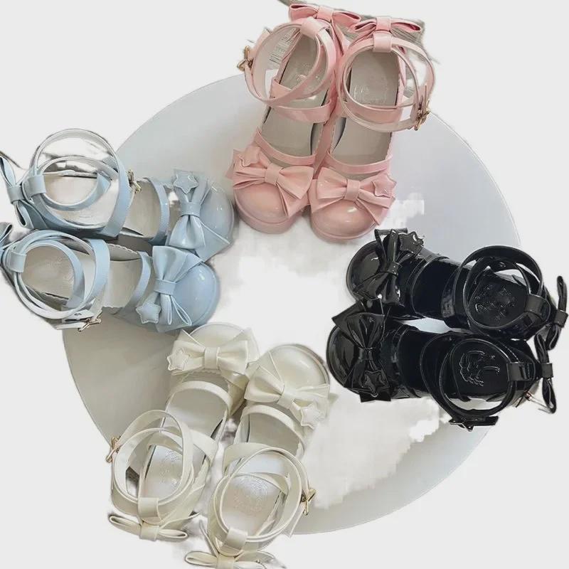 Shao Luo Lo.li.ta Cute Round-Head Lolita Shoes - Princess Style for JK Skirts