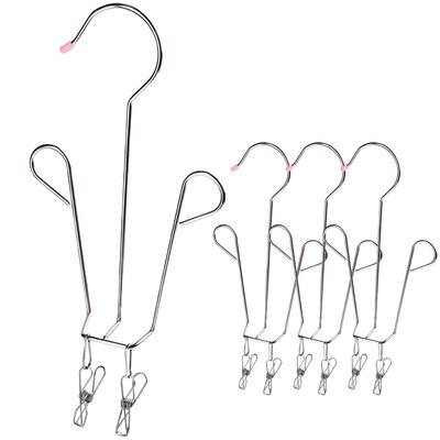 RENASYS Stainless Steel Shoe Drying Hanger Rack with Clips Non-Slip Space-Saving Hanging Organizer for Sneakers Indoor Shoes Accessories Storage