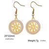 Dawapara Ancient Aegishjalmur Earrings Helm of Awe Norse Compass Protection Earrings Stainless Steel Scandinavian Jewelry