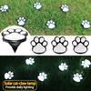 4PCS Outdoor Solar Paw Print Buried Light LED Lawn Lighting Lamp Waterproof IP44 String Light for Garden Courtyard Decorations