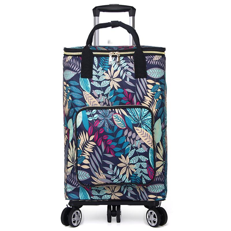 Faltbarer Einkaufswagen für Senioren mit großem Fassungsvermögen und tragbarer Aufbewahrungstasche