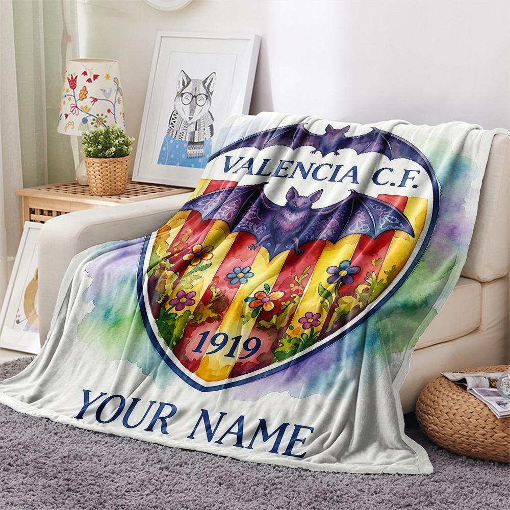 Custom Name Valencia CF2 Flannel Blanket, High quality Comfortable for All Seasons, Home Decor, Warmth and Comfort