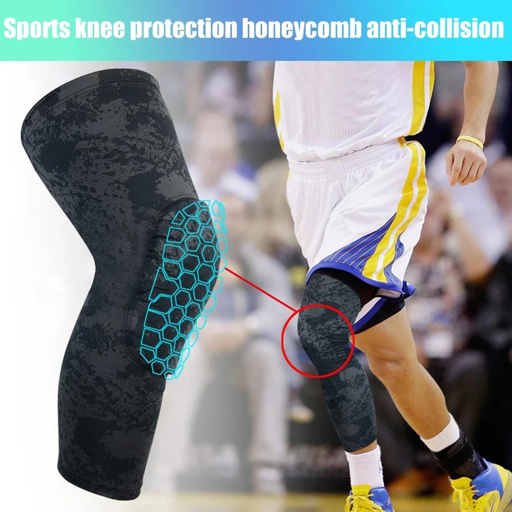 1Pcs Breathable Basketball Shooting Sport Safety Kneepad Honeycomb Pad Bumper Brace Kneelet Protective Knee Pads Rodilleras