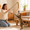 Funny Cat Stick Toy, Cat Toys for Indoor Cats, Interactive Cat Teaser Wand, Plush Kitten Toys, Cat Toy for Indoor Play Exercise