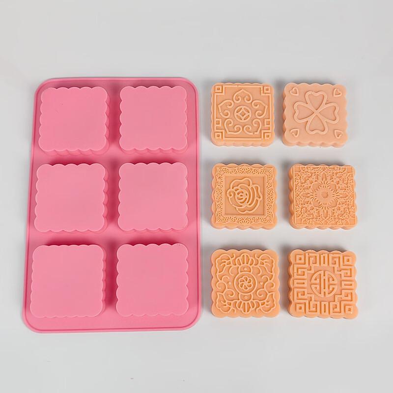 Six-Hole Square Lace Silicone Mold