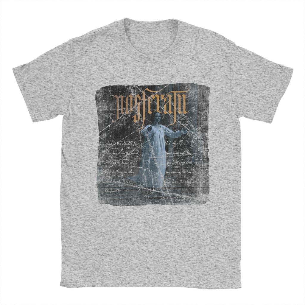 Nosferatu Horror Movie T-Shirt Men Halloween Vampire Gothic Novelty Tees Round Collar Short Sleeve T Shirt Plus Size Clothing