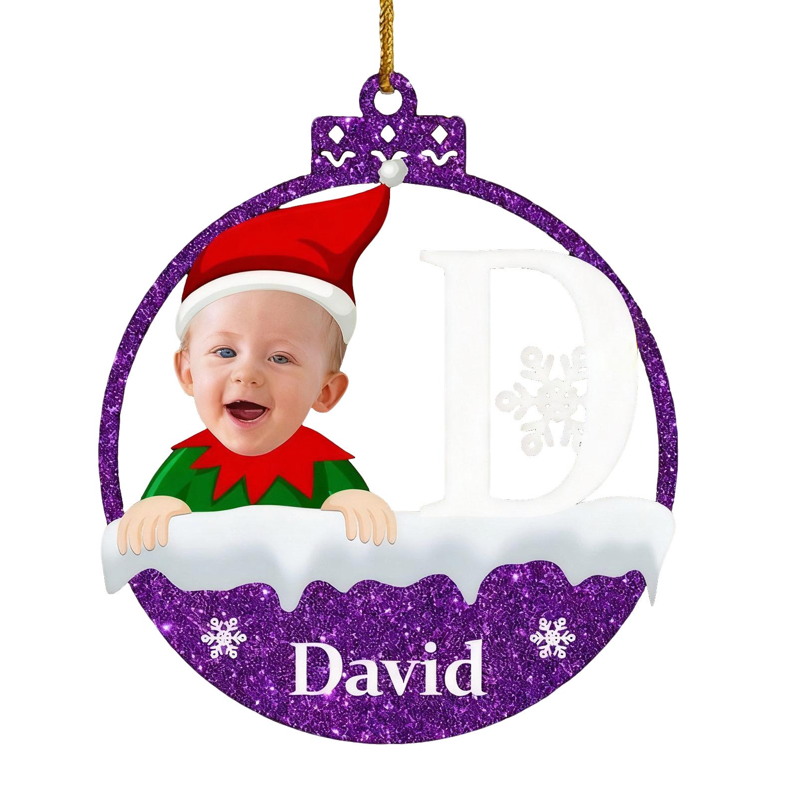 

Christmas Decoration Pendant Custom Christmas Snowman Round Hanging Sign Hollow Carved Christmas Tree Pendant One Size фиолетовый