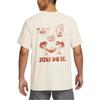 Nike Dri-FIT UV Hyverse Graphic Back Letter Print Sun Protection Quick-Dry Short Sleeve Fitness Top Men Tops Sand White FB6895-126