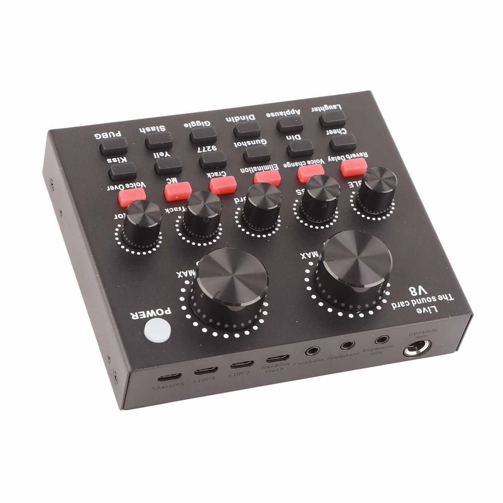 Sound Card Black Metal Bluetooth Type Computer Games Live o Accessories V8a2
