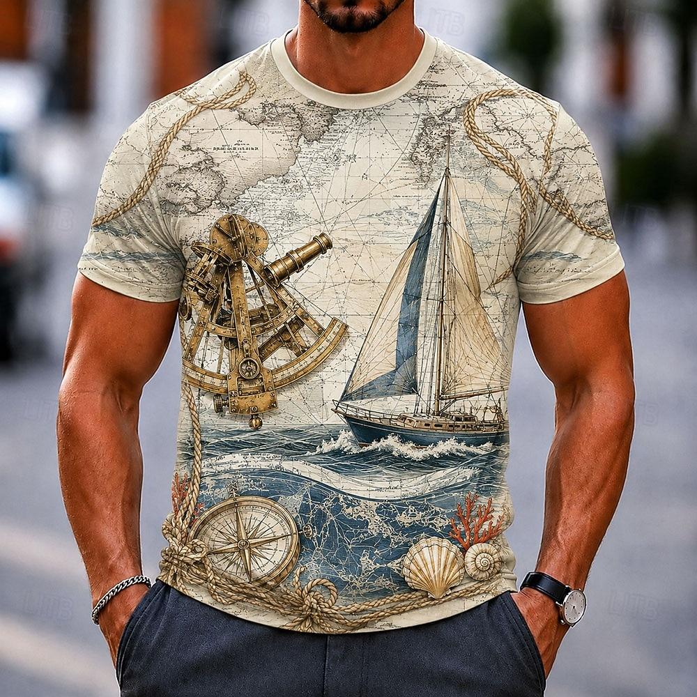 Men's Breathable Simple Short-sleeved Casual Loose Top Fashionable Versatile T-Shirts Men’s