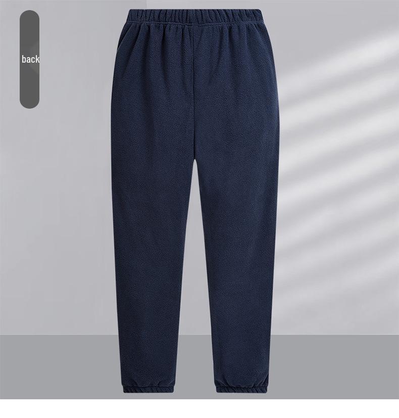 Men’s Spring/Autumn Fleece Sports Pants: Outdoor, Warm, Plus Size, Casual Trousers