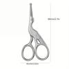 Stainless Steel Hair Scissors - Enhanced Safety Round Tip Stork Scissors for Precise Eyebrow, Nose, Beard & Ear Hair Trimming