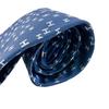 HERMES Business commute H All-over pattern silk tie Navy silk Used