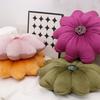 Soft Sunflower Throw Pillow Dutch Velvet Bedroom Pillow Minimalist Round Pillow  Couch Accessory