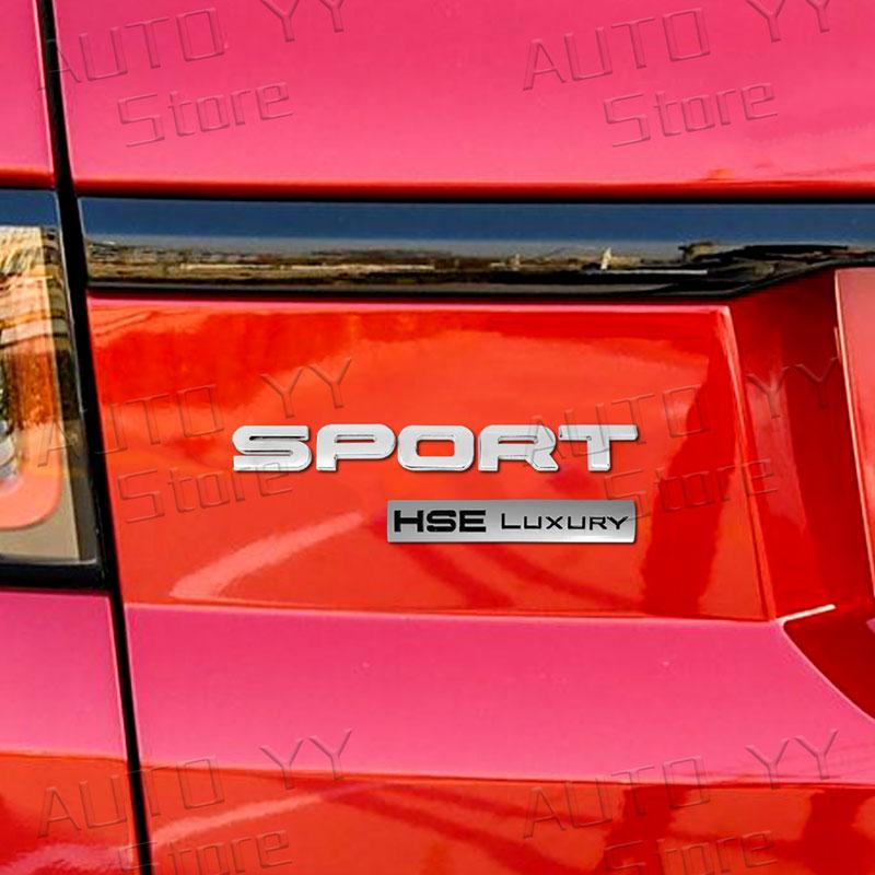 3D Chrome Metal HSE SDV6 SDV8 Luxury Logo Emblem Car Side Fender Trunk Badge Sticker For  Sport Discovery Evoque Decor