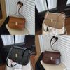 Pu Small Square Bag For Women With Lock Closure And Mobile Pocket For Daily Fashion