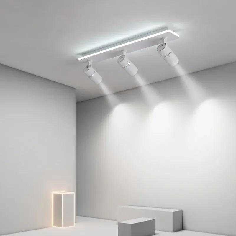 Modern Black Led Ceiling Chandeliers For Living Dining Room Bedroom Decor Lights Kitchen Corridor Lamps With Spotlights Fixture