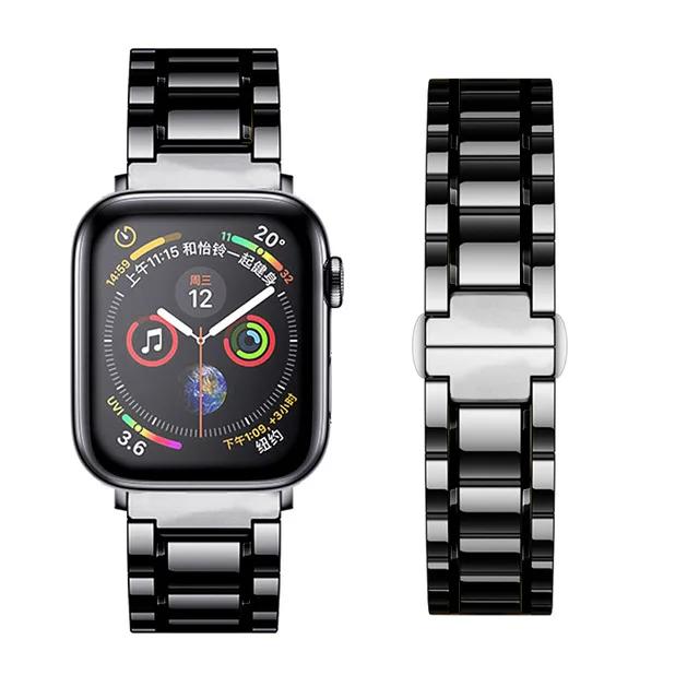 

Ceramic Metal strap for Apple watch 45mm 44mm 41mm 42mm 46mm Replacement bracelet Wristband iwatch Ultra 10 9 8 7 6 5 4 SE band S10-42mm 38 40 41mm