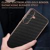 AZNS For Samsung Galaxy S26+ Case Electroplating Carbon Fiber Texture PU + TPU Phone Cover