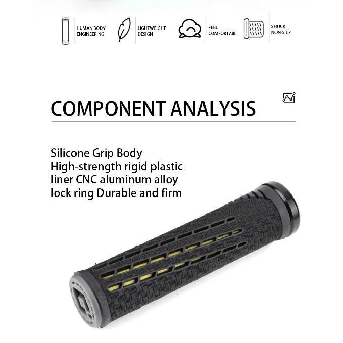 ODI Lock on Bike Grips Carbon Fiber Silicone Lightweight Bike Grips Non-slip Shock Absorption Comfortable Grip Bicycle Accessory