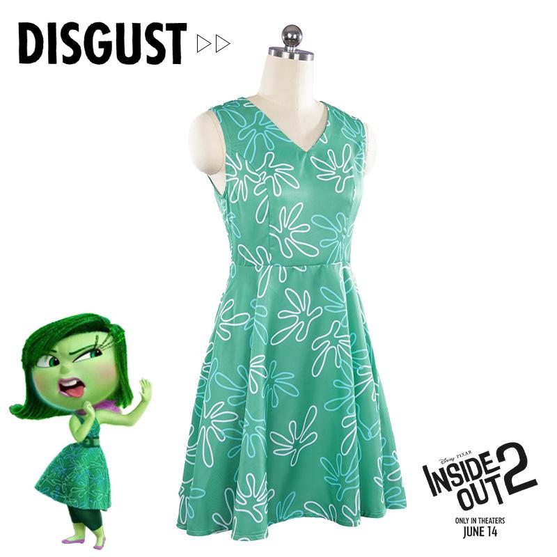 Inside Out 2: Disgust Cosplay Costume - Happy Emotion Joy for Halloween & Stage Performances