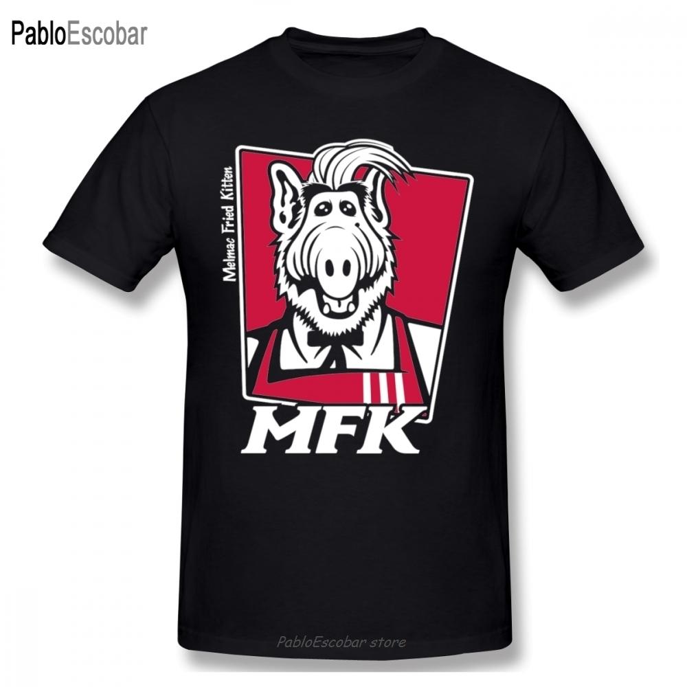 Vtipné Melmac Smažené Kotě Alf Tričko Harajuku Unisex Kreslený Grafický Potisk Tričko Bavlna Nadměrná Velikost Tričko