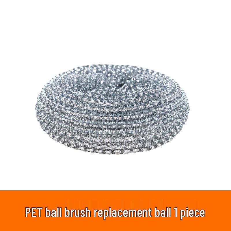 Automatic Liquid Dispensing Dishwashing Brush with Long Handle and Steel Wool