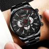 DEYROS New Fashion Men's Watch Luxury Business Men's Calendar Stainless Steel Strap Quartz Watch Men's Sports Watch