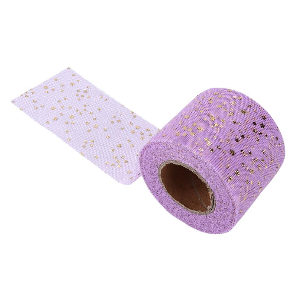 2pcs Shiny Appearance Glitter Tulle Rolls Easy Use Netting Fabric Rolls  For DIY Crafts