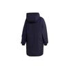 Adidas Solid Color Mid-Length Casual Hooded Down Jacket Women Outerwear Blue GE9970