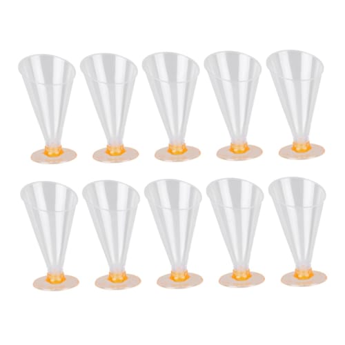 

NOLITOY 10-Piece Clear Disposable Containers, Clear Glass Containers, Plastic Jelly Cups, Mini Parfait Cups, Disposable Portion Cups, Ice Cream Cups,