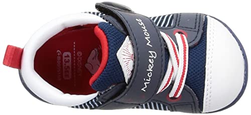 Disney Magic Baby Shoes, Sneakers, Sizes 12-16cm, 0.5cm Wide, for Boys and Girls, Navy, DN B1300, 12.0cm, 2E