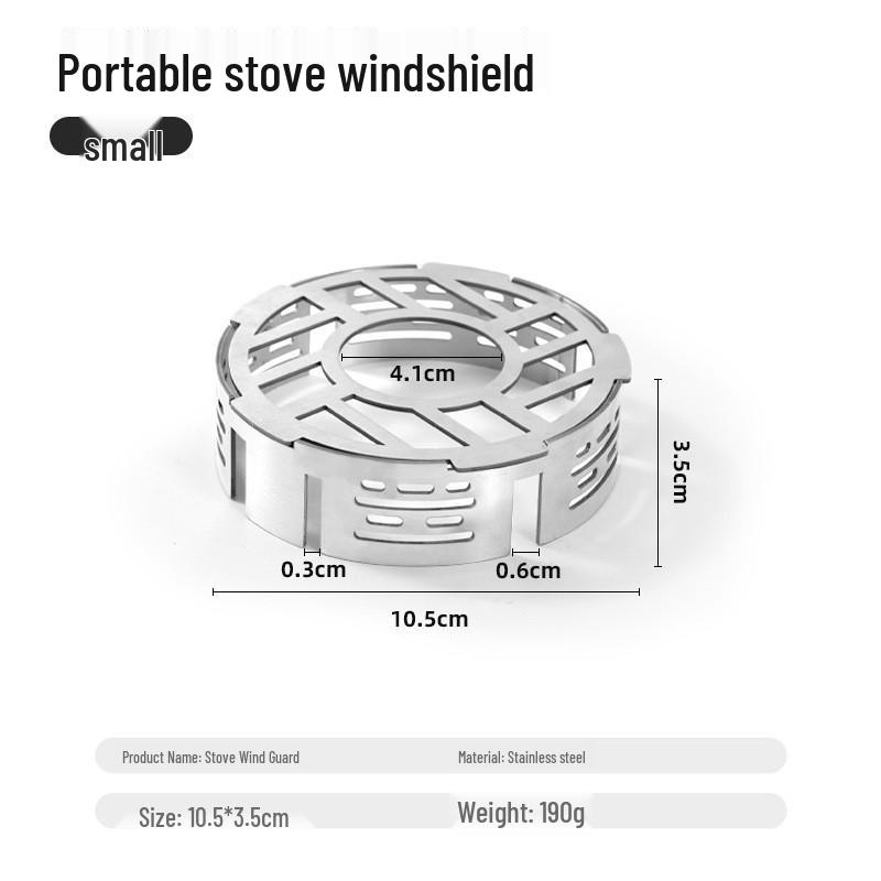 Ветрозащитная крышка-концентратор тепла из нержавеющей стали для трехногих/четырехногих походных горелок