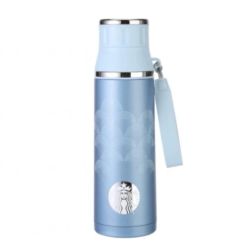 Starbucks 520mL Retro Blue Fish Scale Insulated Tea Travel Mug