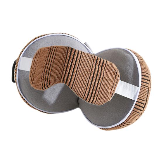 2-in-1 Neck Pillow Travel Neck Pillow with Eye Mask Zippered Portable Neck Support Pillow Reduces Neck Strain for Road Trips Long Flights