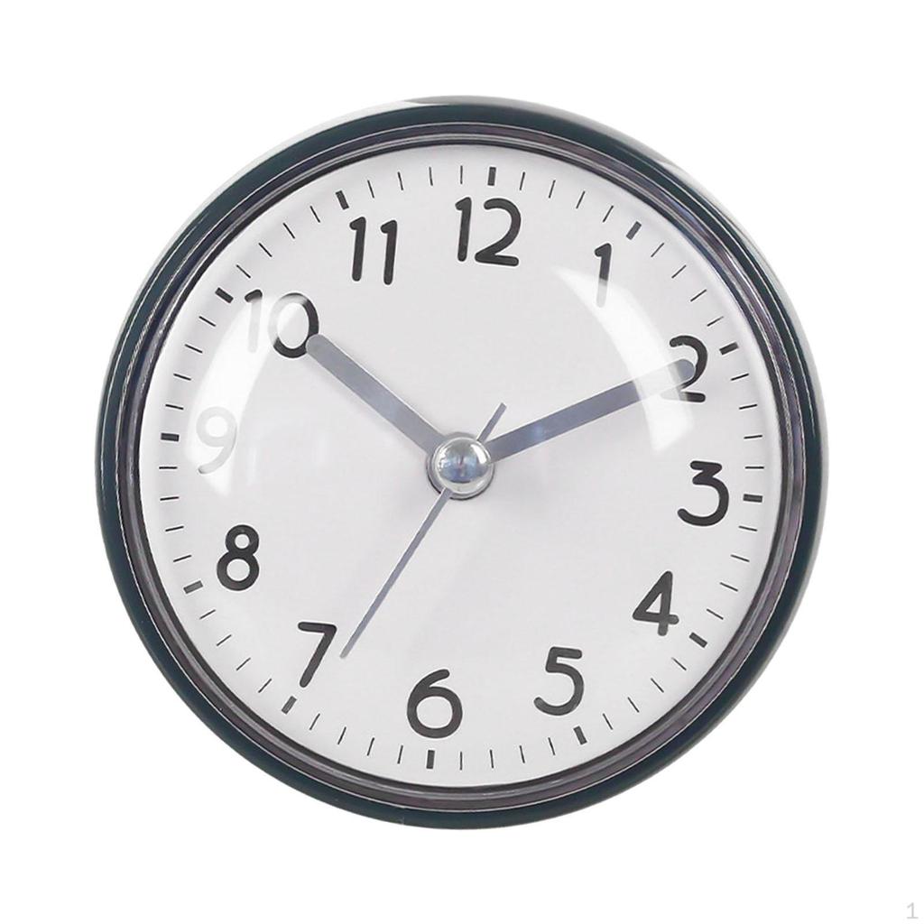 -resistant Wall Clock with Strong Suction Cup, Compact And Silent PP PVC for Interior