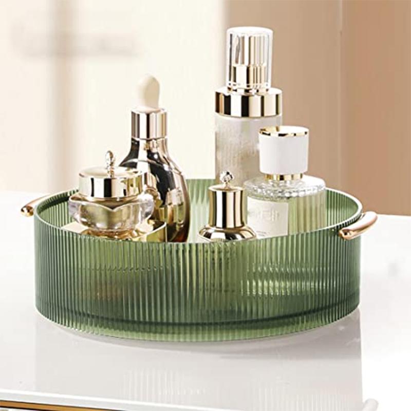 360 Degree Rotating Cosmetic Storage Box, Skin Care Perfume Storage Box and Bathroom Countertop Lipstick Storage Rotating Rack