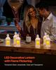 12 Pcs Decorative Candle Lantern, LED Electric Flameless Candle, Plastic LED Holder with Glass, Wall Hanging Indoor Porch Lanterns for Wedding Table