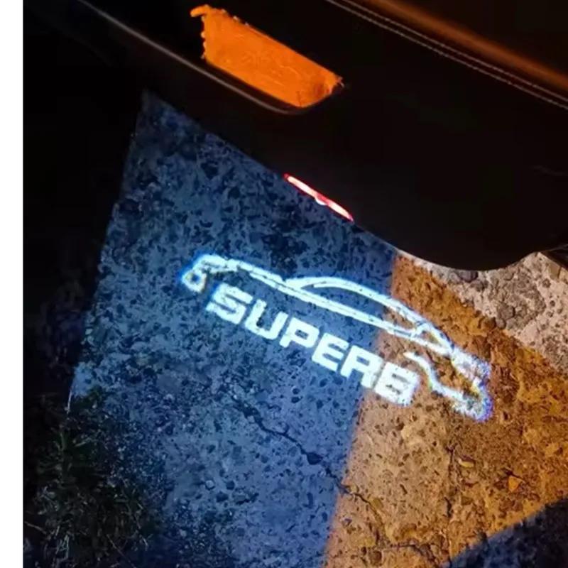 YJXH1 2PCS Car Door Projector Lamp Welcome LED Lights Decoration For Skoda Superb 2 MK2 Superb 3 2009-2020 2021 2022 2023 2024