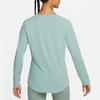 Nike Logo Sun Protection Quick-Dry Reflective Night Vision Yoga Pullover Crew Neck Long Sleeve T-Shirt Women Tops Blue DD0621-309