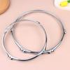 8/10/12Inch Heavy Duty Rim Guard Drum Hoop Rim Protector Hoop Silencers Snare Drum Hoops Replacement Silver-Plated Iron Frame