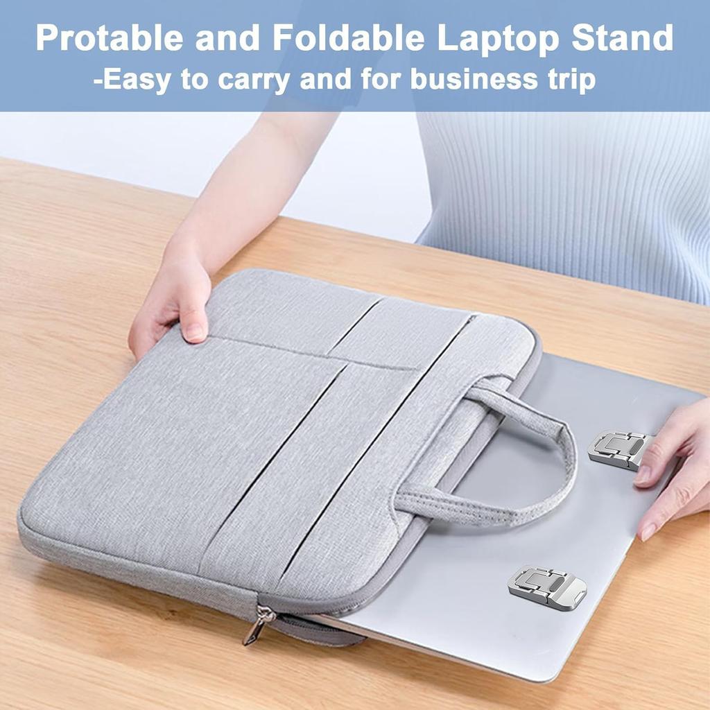 Stojan na notebook, Mini přenosný stojan na notebook pro notebook, 2 nastavitelné úhly Skládací neviditelný podstavec pod notebook
