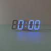 3D Smart Stereo LED Alarm Clock with Voice Control - Korean Style Wall & Table Clock