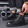 2026 New Cott-lined Men's Ankle Boots, Retro British High-top Men's Boots, Spring and Autumn Outdoor Men's Motorcycle Boots