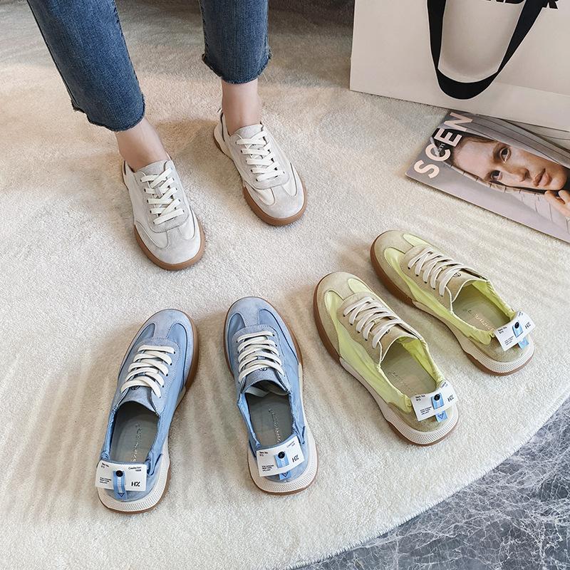 Summer Genuine Leather Casual Sports Forrest Gump Shoes White Shoes Women's German Training Shoes